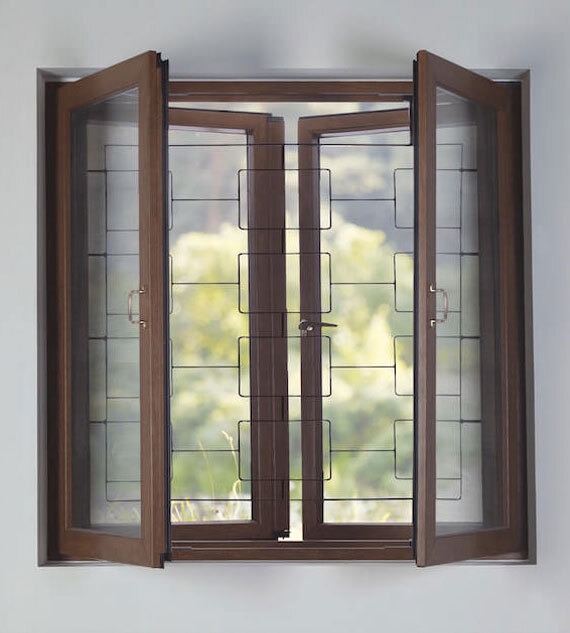 Twin Sash Grill Mesh Windows